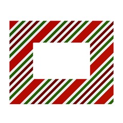 Christmas-color-stripes White Tabletop Photo Frame 4 x6 