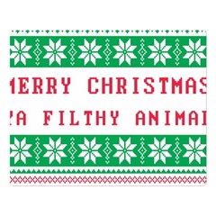 Merry Christmas Ya Filthy Animal Premium Plush Fleece Blanket (Large)