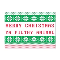Merry Christmas Ya Filthy Animal Crystal Sticker (A4)