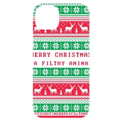 Merry Christmas Ya Filthy Animal iPhone 14 Plus Black UV Print Case