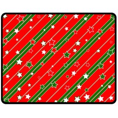 Christmas-paper-star-texture     - Two Sides Fleece Blanket (medium) by Grandong