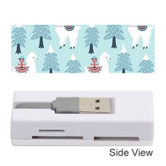 Christmas-tree-cute-lama-with-gift-boxes-seamless-pattern Memory Card Reader (stick) by Grandong