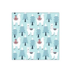 Christmas-tree-cute-lama-with-gift-boxes-seamless-pattern Satin Bandana Scarf 22  x 22 