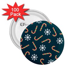 Christmas-seamless-pattern-with-candies-snowflakes 2 25  Buttons (100 Pack)  by Grandong