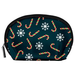 Christmas-seamless-pattern-with-candies-snowflakes Accessory Pouch (large) by Grandong