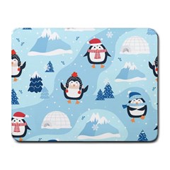 Christmas-seamless-pattern-with-penguin Small Mousepad