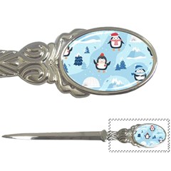 Christmas-seamless-pattern-with-penguin Letter Opener