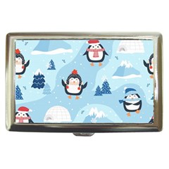 Christmas-seamless-pattern-with-penguin Cigarette Money Case