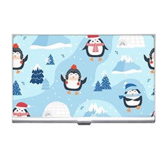 Christmas-seamless-pattern-with-penguin Business Card Holder