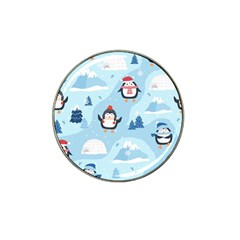 Christmas-seamless-pattern-with-penguin Hat Clip Ball Marker (10 pack)