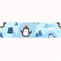 Christmas-seamless-pattern-with-penguin Large Bar Mat