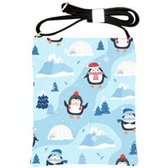 Christmas-seamless-pattern-with-penguin Shoulder Sling Bag