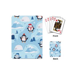 Christmas-seamless-pattern-with-penguin Playing Cards Single Design (Mini)