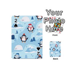 Christmas-seamless-pattern-with-penguin Playing Cards 54 Designs (Mini)