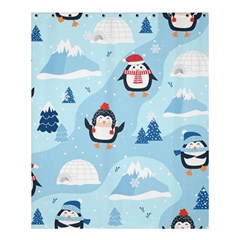 Christmas-seamless-pattern-with-penguin Shower Curtain 60  x 72  (Medium) 