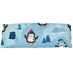 Christmas-seamless-pattern-with-penguin Body Pillow Case Dakimakura (Two Sides)