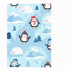 Christmas-seamless-pattern-with-penguin Small Garden Flag (Two Sides)