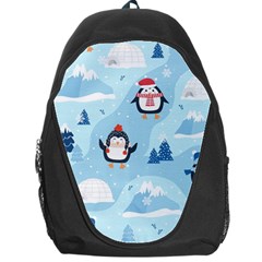 Christmas-seamless-pattern-with-penguin Backpack Bag