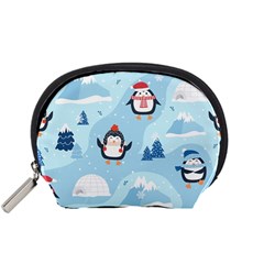 Christmas-seamless-pattern-with-penguin Accessory Pouch (Small)