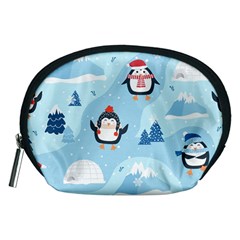 Christmas-seamless-pattern-with-penguin Accessory Pouch (Medium)