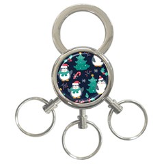 Colorful-funny-christmas-pattern      - 3-ring Key Chain by Grandong