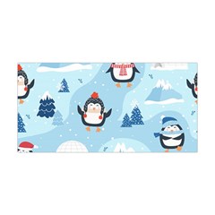 Christmas-seamless-pattern-with-penguin Yoga Headband