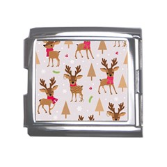 Christmas-seamless-pattern-with-reindeer Mega Link Italian Charm (18mm)