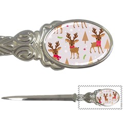 Christmas-seamless-pattern-with-reindeer Letter Opener by Grandong