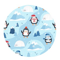 Christmas-seamless-pattern-with-penguin Pop socket (White)