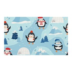 Christmas-seamless-pattern-with-penguin Banner and Sign 5  x 3 