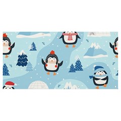 Christmas-seamless-pattern-with-penguin Banner and Sign 8  x 4 