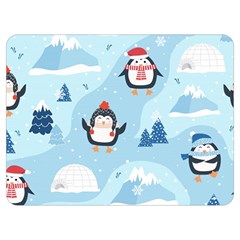 Christmas-seamless-pattern-with-penguin Two Sides Premium Plush Fleece Blanket (extra Small) by Grandong