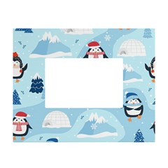 Christmas-seamless-pattern-with-penguin White Tabletop Photo Frame 4 x6 