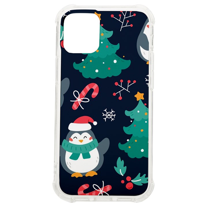 Colorful-funny-christmas-pattern      - iPhone 12 mini TPU UV Print Case	