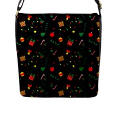 Christmas Pattern Texture Colorful Wallpaper Flap Closure Messenger Bag (l) by Grandong