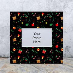 Christmas Pattern Texture Colorful Wallpaper White Box Photo Frame 4  X 6  by Grandong