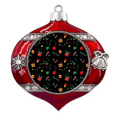 Christmas Pattern Texture Colorful Wallpaper Metal Snowflake And Bell Red Ornament by Grandong