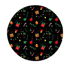 Christmas Paper Stars Pattern Texture Background Colorful Colors Seamless Copy Mini Round Pill Box (pack Of 3) by Grandong