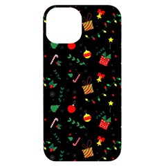 Christmas Paper Stars Pattern Texture Background Colorful Colors Seamless Copy Iphone 14 Black Uv Print Case by Grandong