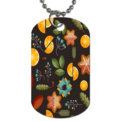 Christmas-seamless-pattern   - Dog Tag (one Side)