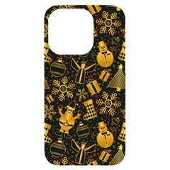 Christmas Background Seamless Pattern Pattern Iphone 14 Pro Black Uv Print Case by Grandong