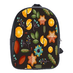 Christmas-seamless-pattern   - School Bag (large) by Grandong