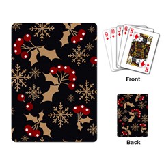 Christmas-pattern-with-snowflakes-berries Playing Cards Single Design (rectangle) by Grandong