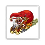 Funny Santa Claus Christmas Memory Card Reader (Square) Front