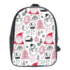 Christmas-themed-seamless-pattern School Bag (large) by Grandong