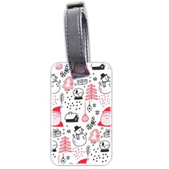 Christmas-themed-seamless-pattern Luggage Tag (two Sides)