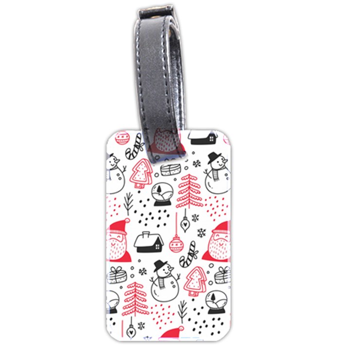 Christmas-themed-seamless-pattern Luggage Tag (two sides)