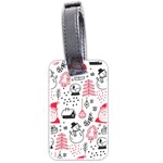 Christmas-themed-seamless-pattern Luggage Tag (two sides) Back