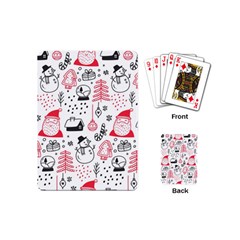 Christmas-themed-seamless-pattern Playing Cards Single Design (Mini)