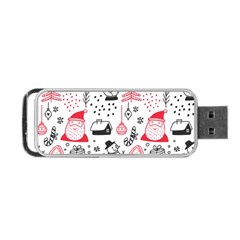 Christmas-themed-seamless-pattern Portable Usb Flash (one Side) by Grandong